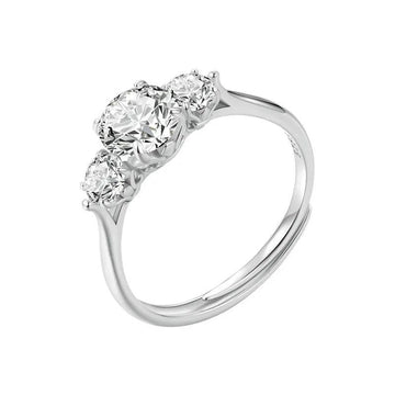 Remarkable 14WGP D Color VVS1 1.6CTTW Round Moissanite Diamonds Rings for Women, Sterling Silver Engagement Rings